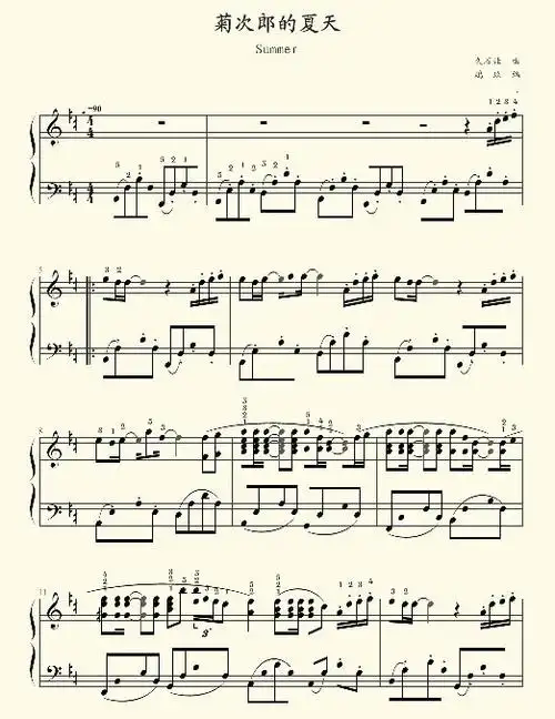 summer小提琴谱-菊次郎的夏天小提琴谱在线看