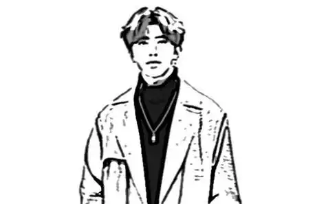 怎样画简笔画蔡徐坤