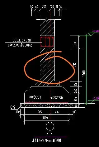 条形基础上面我圈住的这部分是墙还是基础