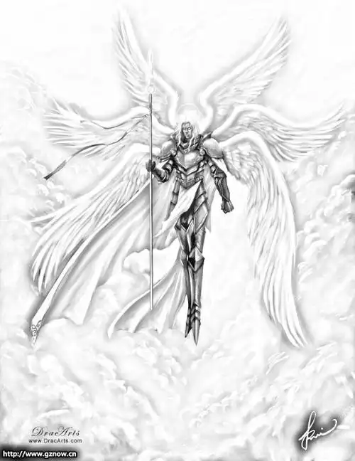 求天使素描画一张