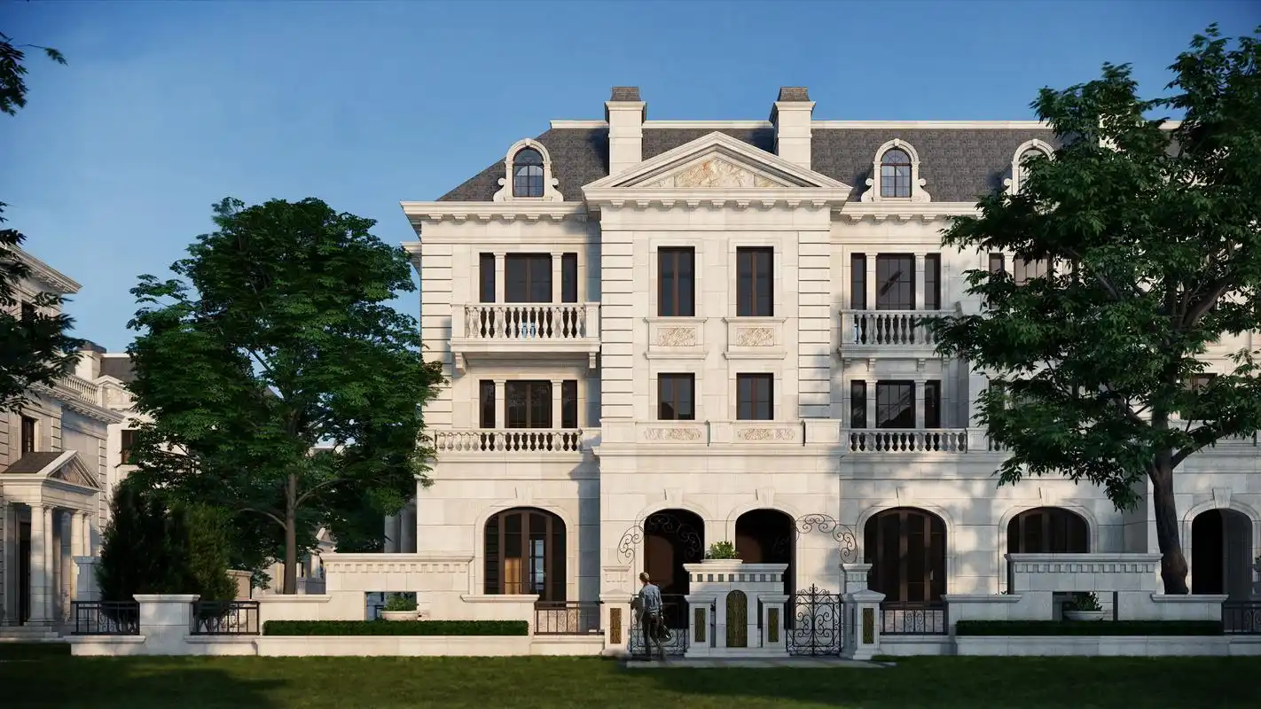 釉面轻瓷别墅欧式风格装修效果图-别墅外墙板