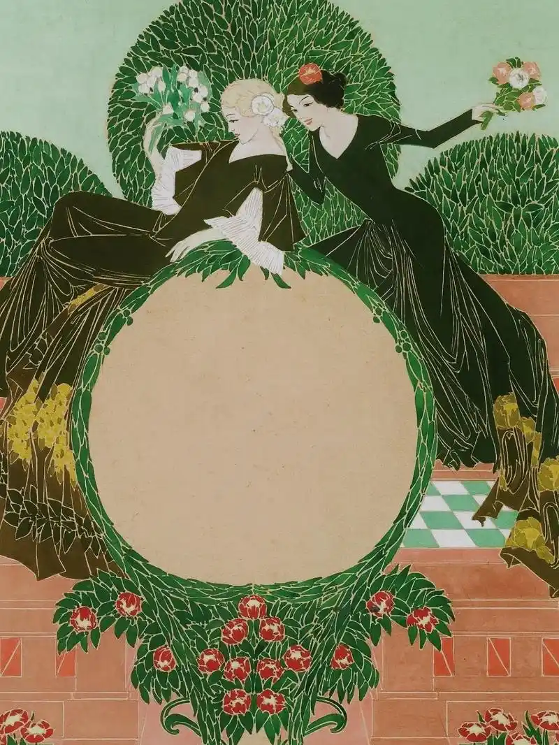 线条勾勒出的优雅气质,复古的时尚!--法国艺术家乔治·德·费 - 抖音