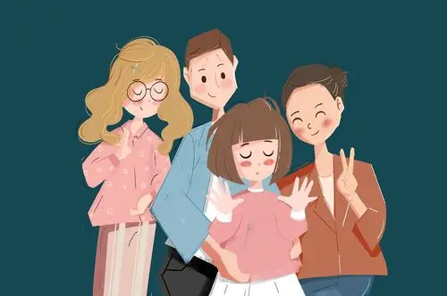 春分|全家福插画