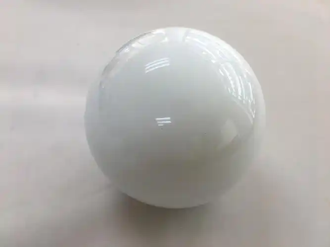 1粒100mm玉白奶油水晶玻璃球10cm白瓷色10公分转运圆球摆件1300克