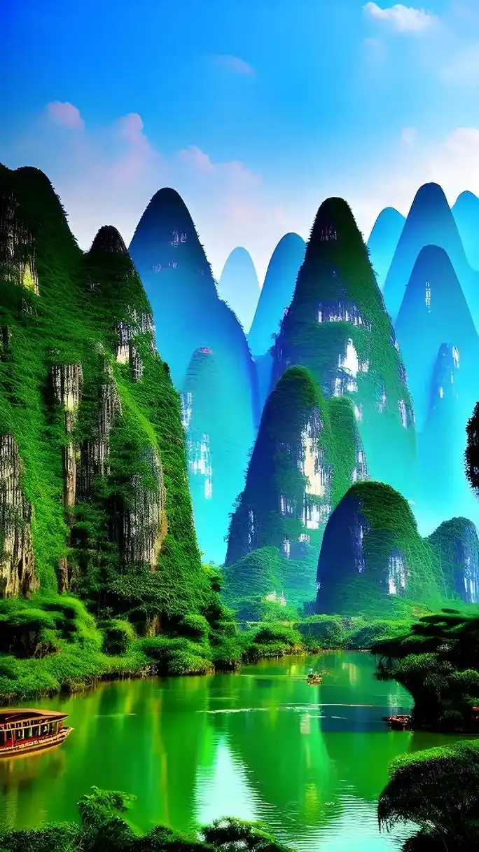 青山绿水美如画