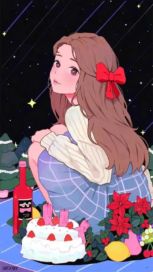 可爱甜美二次元美少女图片手机壁纸