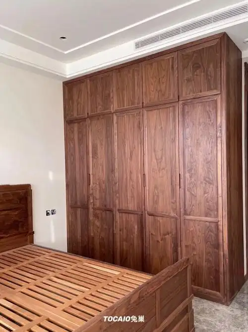 北美黑胡桃全屋定制衣柜茶室木门窗