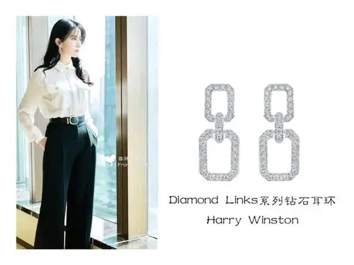 harry winston|刘亦菲同款海瑞温斯顿耳环耳钉 这是什么神仙耳环