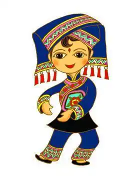 壮族女孩简笔画 壮族女孩简笔画图片 - 水彩迷