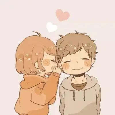 治愈系卡通情侣头像有你相伴才是最开心的