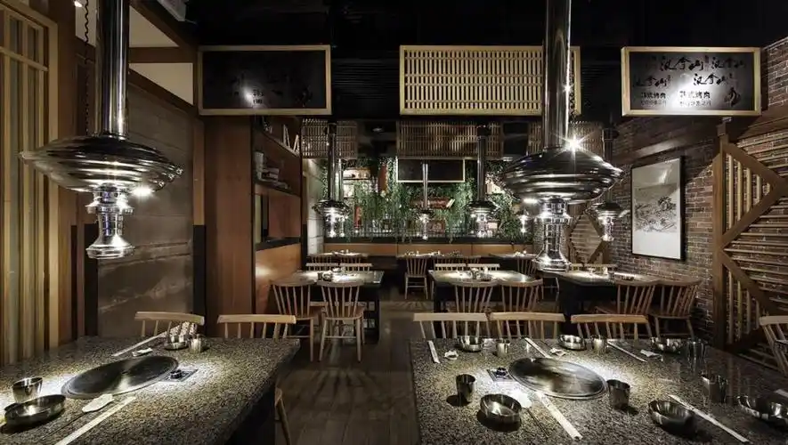 汉拿山韩式烤肉店设计案例四 - 维客网装修效果图