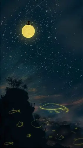 治愈系星空插画系列作品