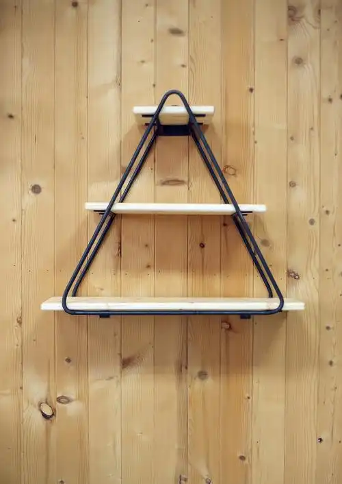 工业风细铁三角形壁挂架/层架/壁挂置物 - 设计馆 锐龙工艺设计 - 置