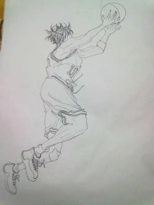 素描投篮简笔画打篮球的小男孩子简笔画画法客订打篮球的男孩简笔画打