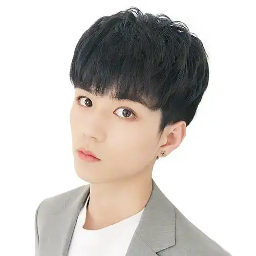 假发包邮短发帅气韩整顶纹理烫发际线假发