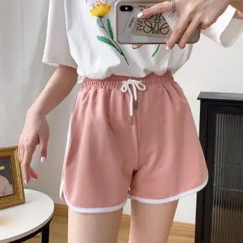 浪莎女装运动短裤女夏季新款夏天外穿居家高腰宽松女士休闲半截裤女