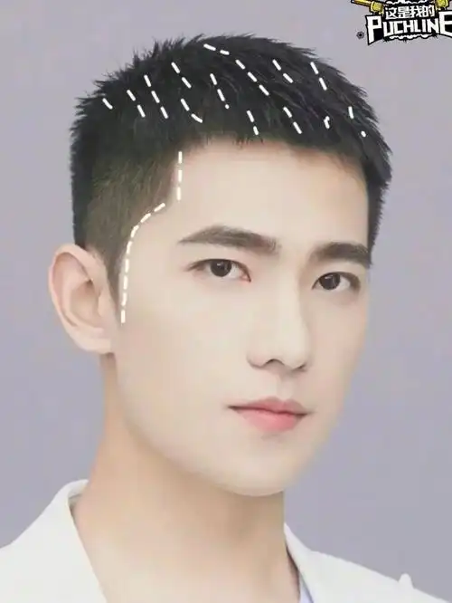 一款男士不一样的短发栗子头男士发型