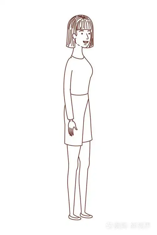 站在化身字符的年轻妇女插画-正版商用图片17ygjc-摄图新视界