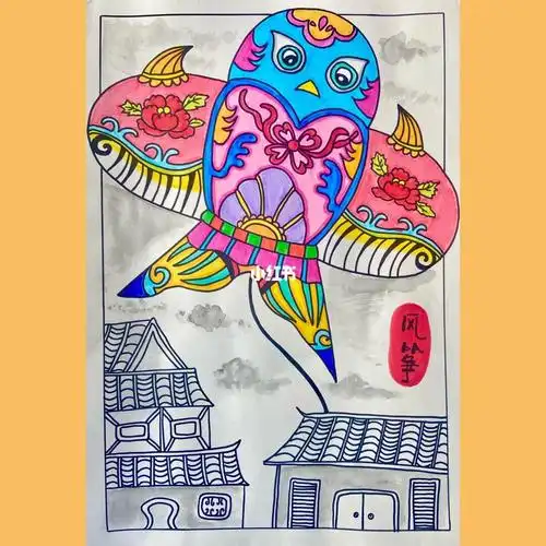 创意儿童画风筝
