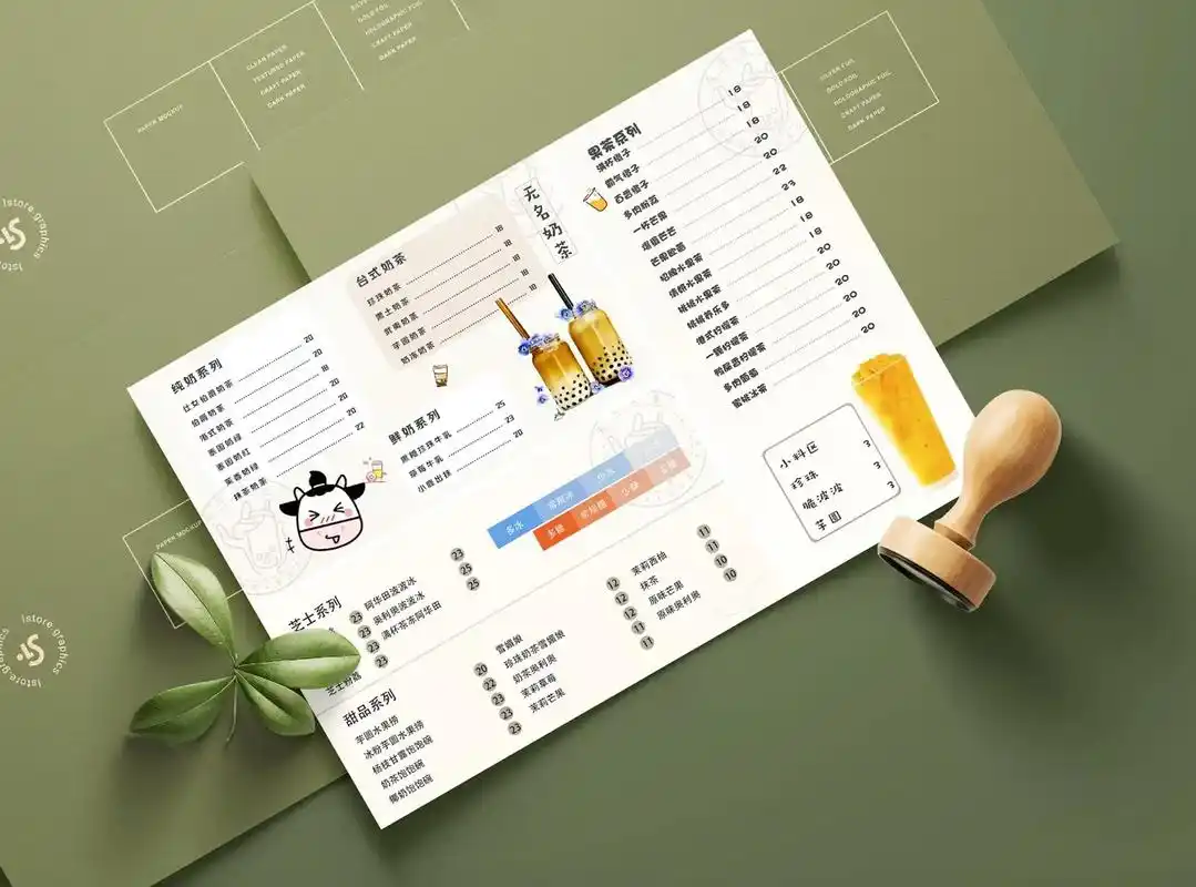 新品奶茶店菜单设计,点菜单设计案例.#奶茶菜单 #菜单设计  - 抖音