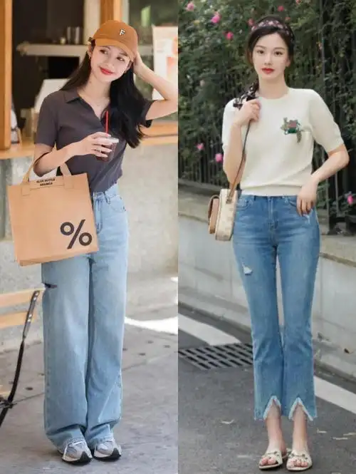 牛仔裤搭配什么样的上衣(牛仔裤最佳搭配穿出高级感) - 浩迪网