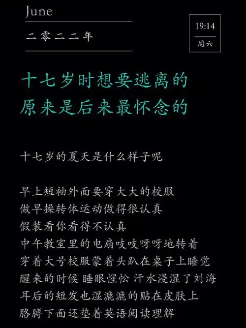 记忆里的十七岁那年盛夏