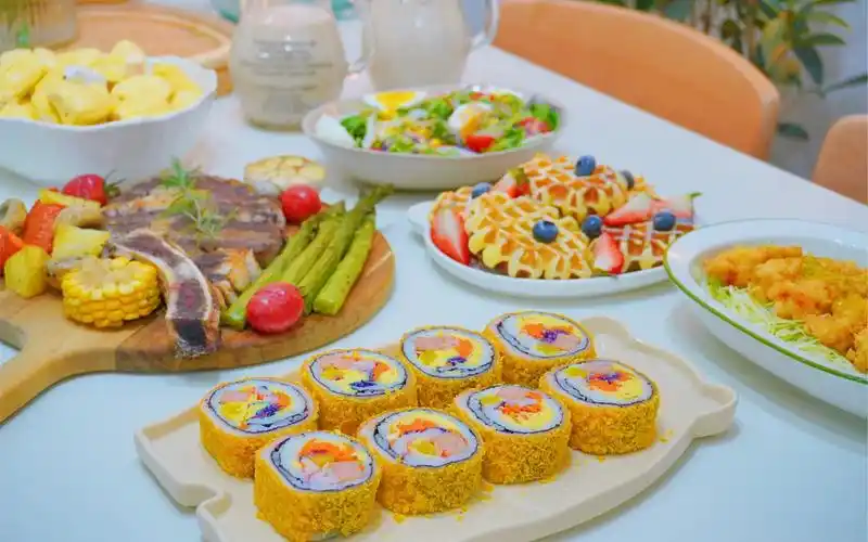 周末宅家和闺蜜来了顿美味晚餐.