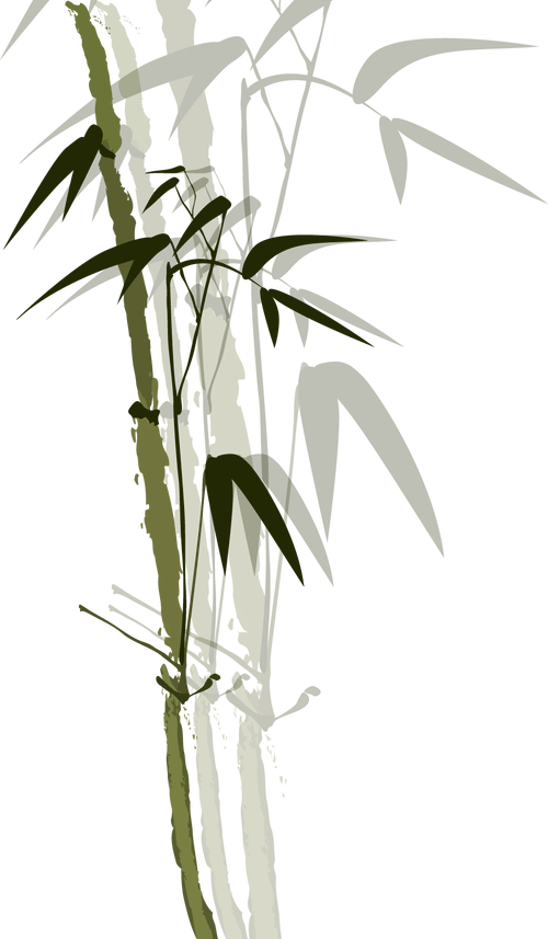 水墨竹子矢量图素材