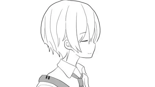 好看视频-帅气的小男生动漫简笔画 服务升级 5坐着喝水的帅气男生画法