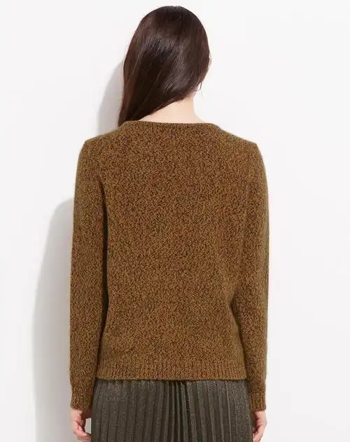 迪赛尼斯designice欧美时尚百搭常规款长袖套头毛衣栗色d53yt03716b6_