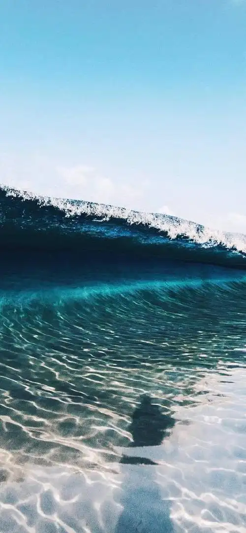 iphone全屏高清风景壁纸沙滩海浪背景图