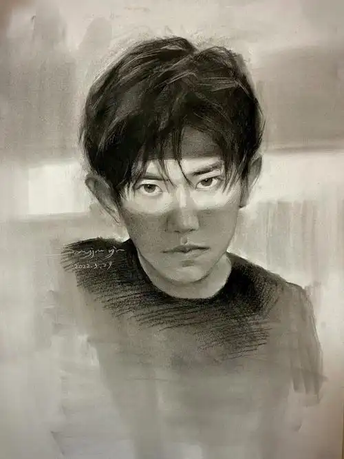 寻找小红书绘画大神  #素描头像  #素描  #氛围感  #头像  #易烊晴趑