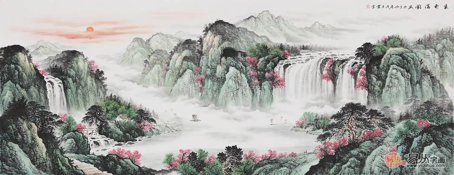 别具一格高颜值的客厅装饰画,山水画打造温馨的家居氛围