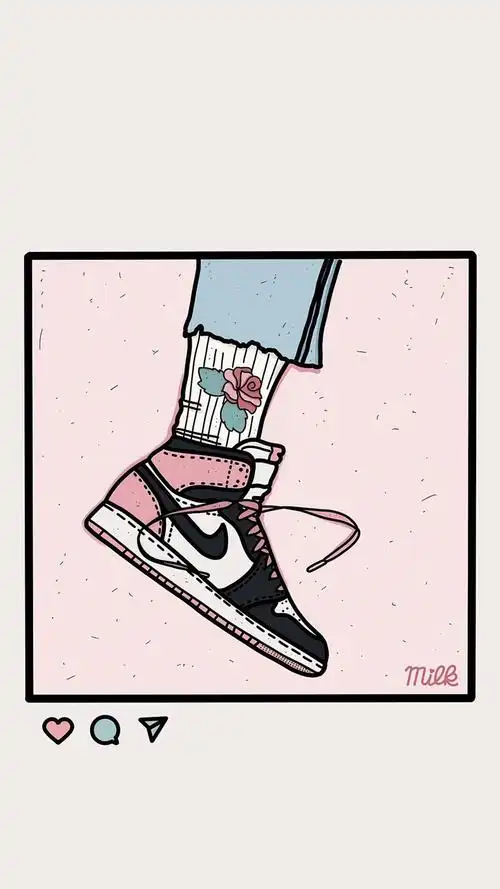 创意潮流鞋子插画个性图片手机壁纸