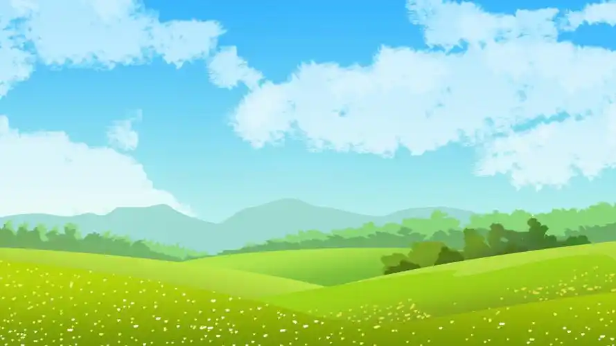 夏日治愈草地蓝天风景 简约壁纸图片_桌面壁纸图片_壁纸下载-元气壁纸