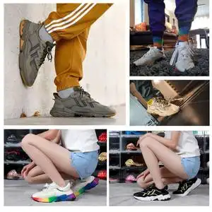 易烊千玺同款阿迪ozweego三叶草反光复古老爹鞋休闲男鞋女跑步鞋