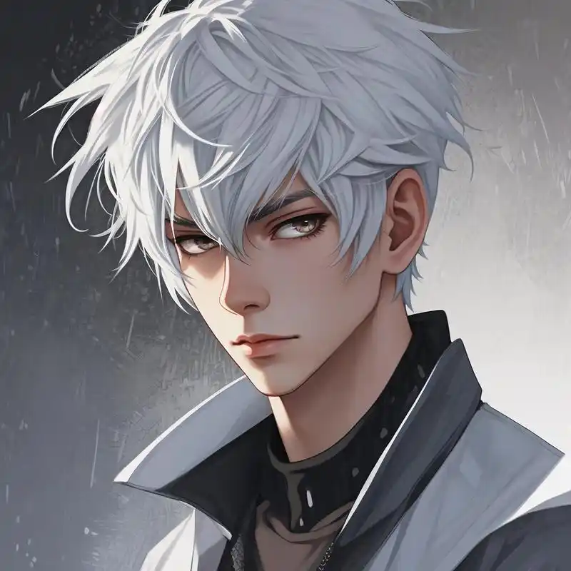 90 动漫白发帅哥头像 99 哇塞!