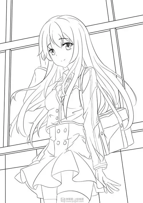 《构图练习之线稿完成—角色人物插画构图训练》by 虚影