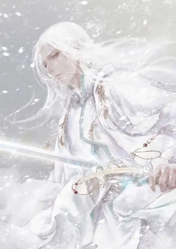 白发如雪 陌上花开 缓缓正来 古风 唯美 手绘 人物 水墨 锁屏 壁纸