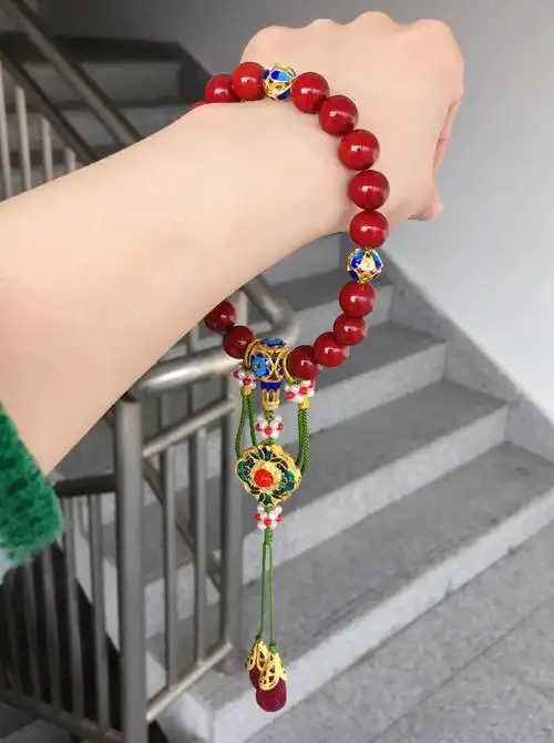 富察容音手链女延禧攻略秦岚皇后同款清十八子手串如懿传旗袍压襟橦华