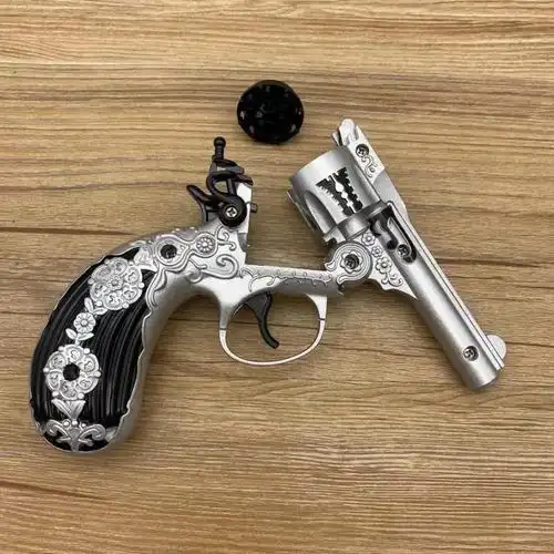 打火花左轮发令抢全金属砸子炮响纸火炮枪打响纸炮枪1205不可发射红色