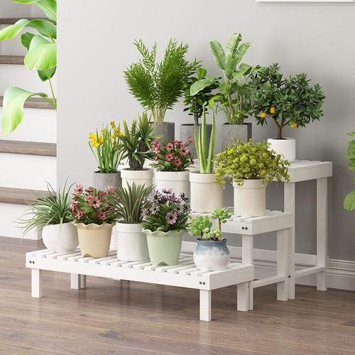 实木花架子阳台装饰单个落地室内多层多肉绿萝客厅置物花盆架