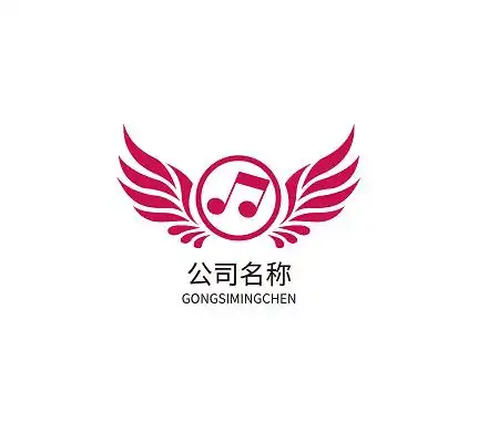 蓝色简约卡通音乐logo设计音乐标志音乐logopsd