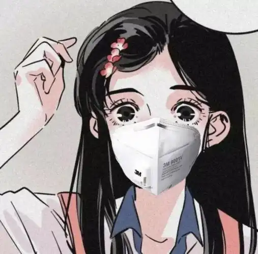 动漫戴口罩头像.
