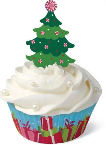 christmas tree cupcake decorating kit from wilton #0343 - new