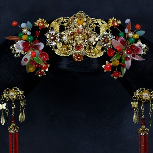 新品影视剧如懿传高贵妃同款旗头古装假发清朝宫女旗头饰a063