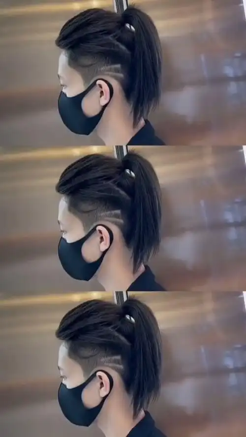 武士头 发型  超拽  超酷的发型  谁做谁帅.