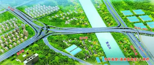 淮安内环高架建设最新进度多角度拍摄