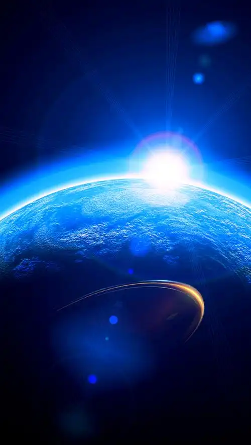 商务科技感蓝色发光h5背景