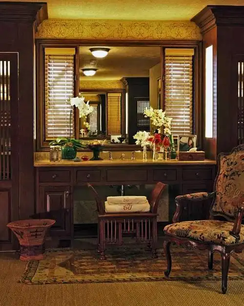 美式复古室内梳妆台装修效果图